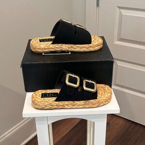 Shu Shop Black Billie Slide Sandal